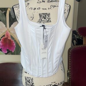 Express white corset top new Halloween costume